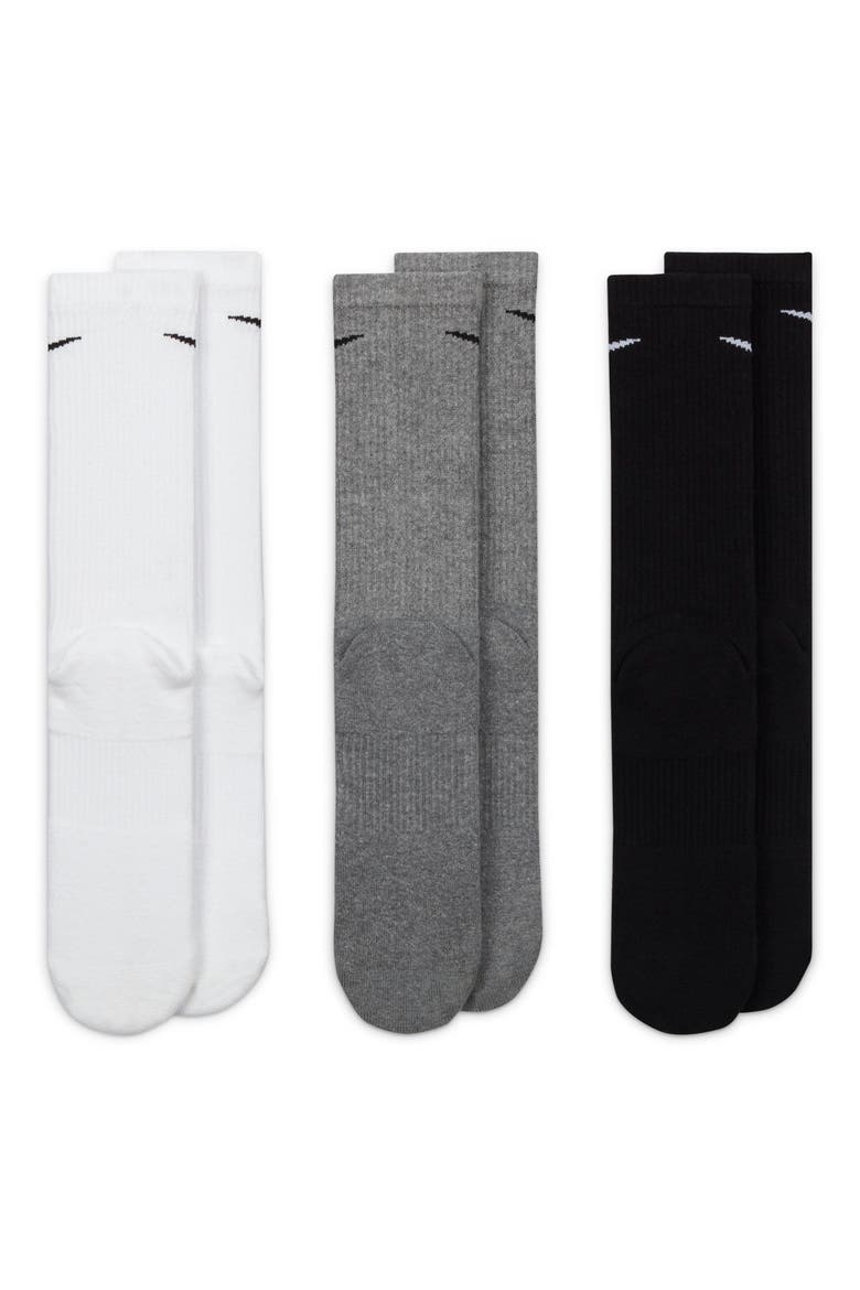 Assorted 3-Pack Everyday Plus Cushion Crew Training Socks, Alternate, color, MULTI-COLOR 964