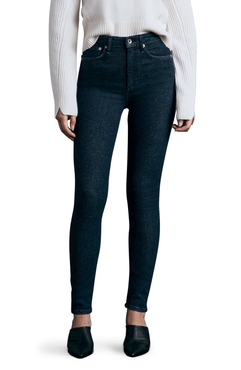 rag & bone Nina High Waist Skinny Jeans, Main, color, Brtrinse