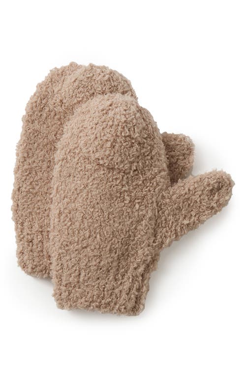 7 A.m. Enfant Fuzzy Knit Mittens In Brown