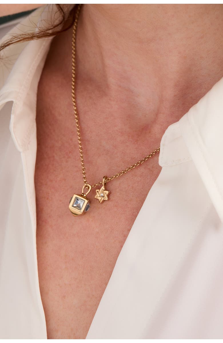 Alex and Ani Hanukkah Duo Charm Necklace, Alternate, color, Gold