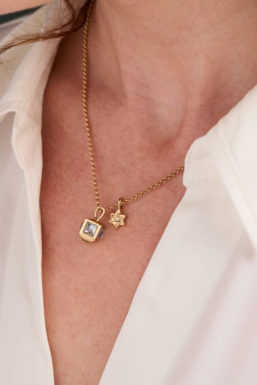 Alex And Ani Hanukkah Duo Charm Necklace In Gold