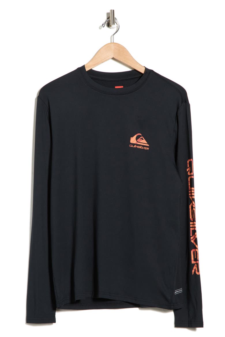 Prow Floral Logo Sun Shirt, Alternate, color, BLACK