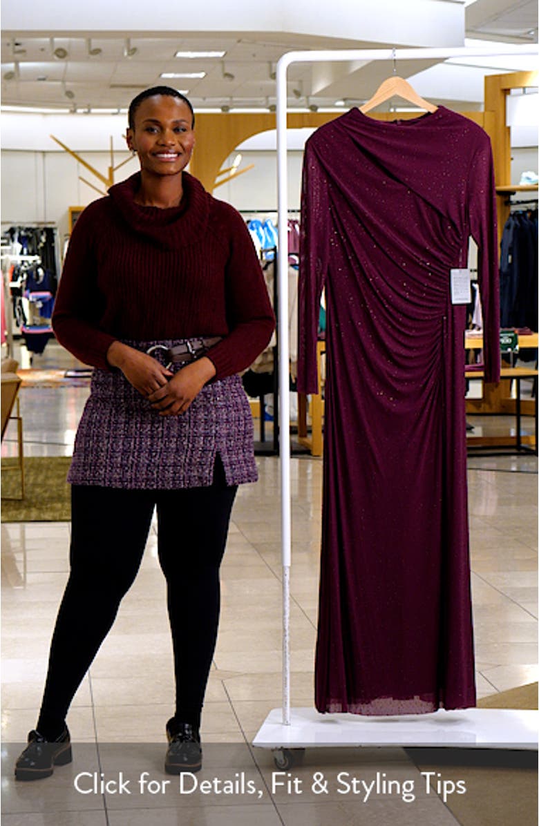 Studded Cutout Long Sleeve Gown, sales video thumbnail