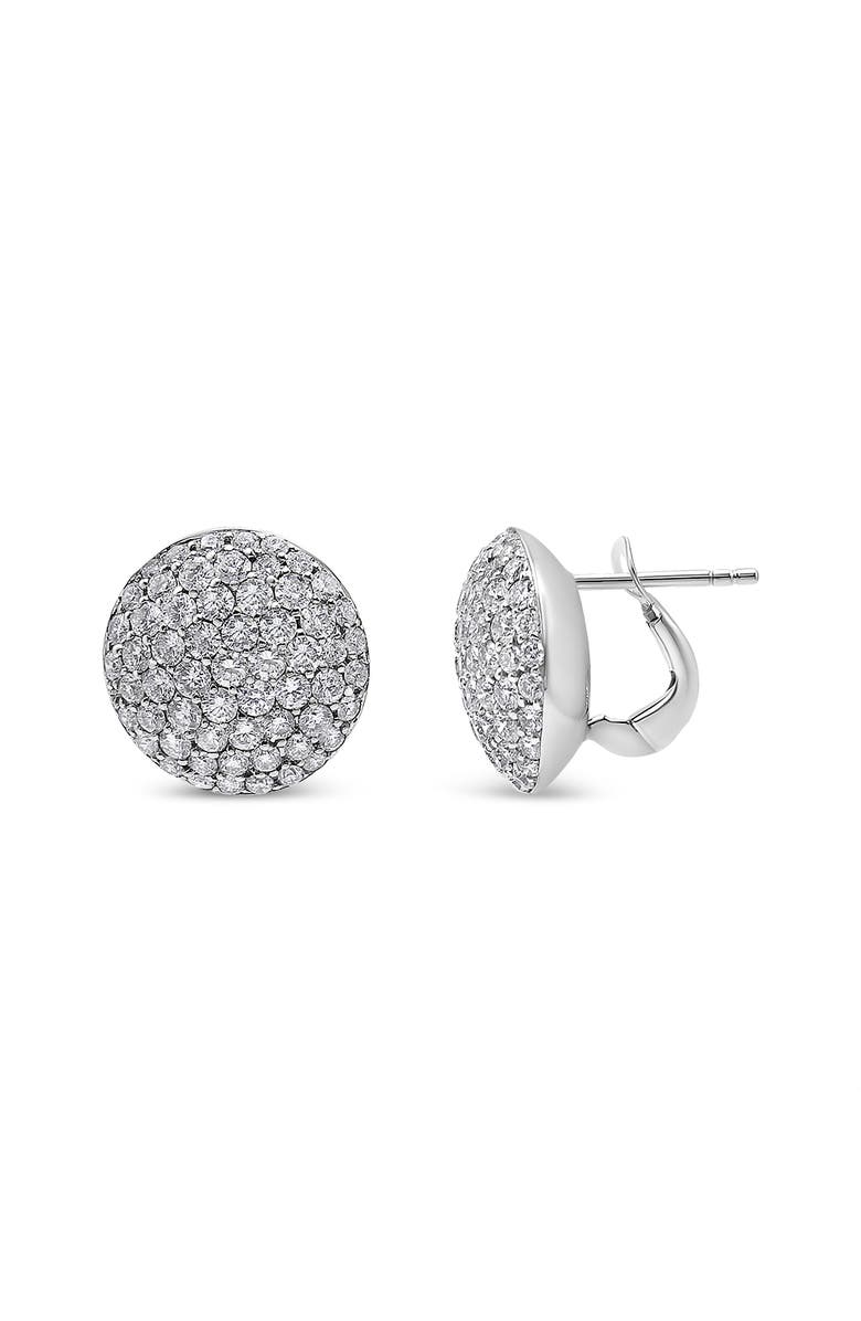 Haus of Brilliance 18K White Gold 3 1/2 Cttw Diamond Composite Disc Stud Earrings, Alternate, color, White