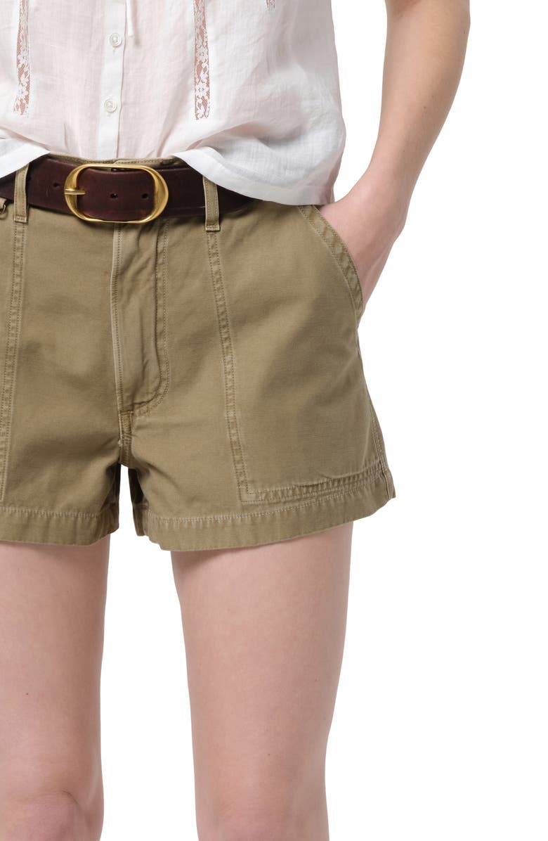 Citizens of Humanity Marcella Utility Shorts, Alternate, color, Bezal Md Olv G