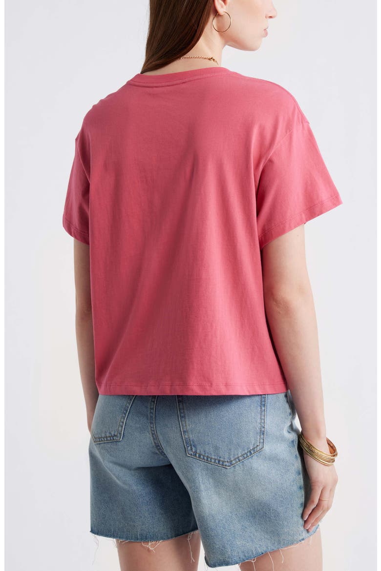Favorite Cotton T-Shirt, Alternate, color, PINK CARMINE