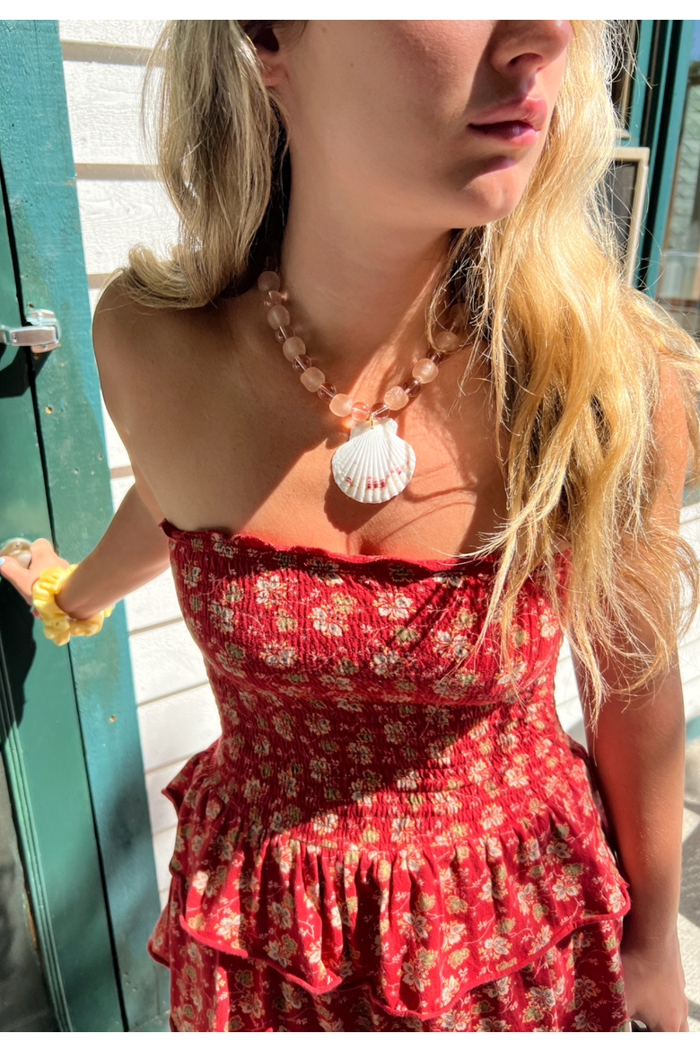 Blush Necklace, Alternate, color, Pink and White