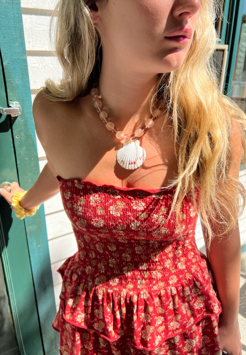 Sccollection Blush Necklace In Pink