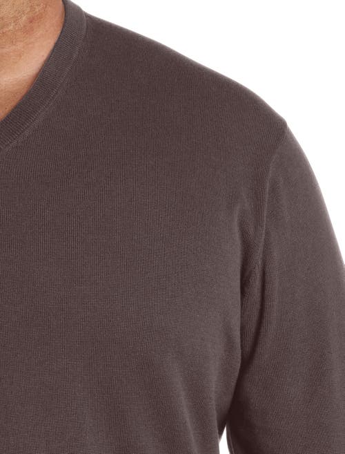 Harbor Bay By Dxl V-neck Pullover In Brown