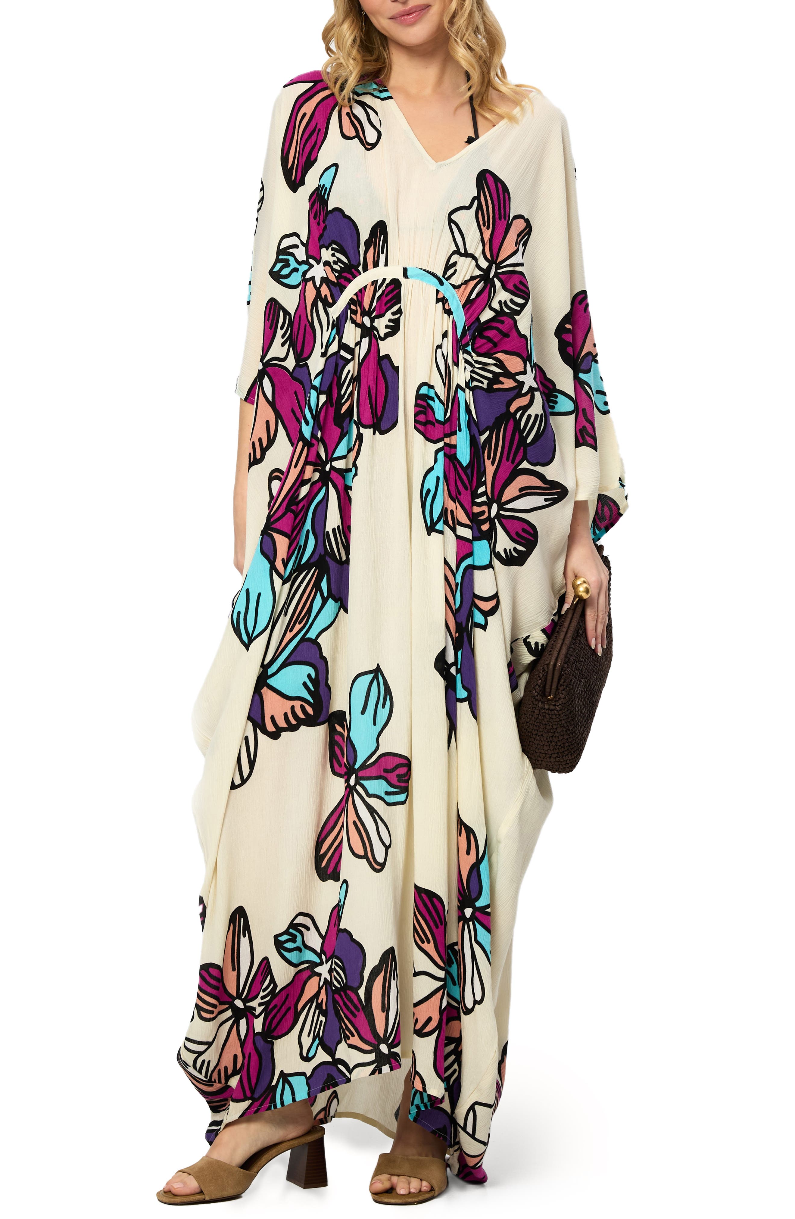 SAACHI Summer Bloom Kaftan Dress