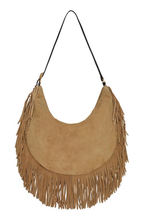 Billie Fringe Leather Hobo Bag