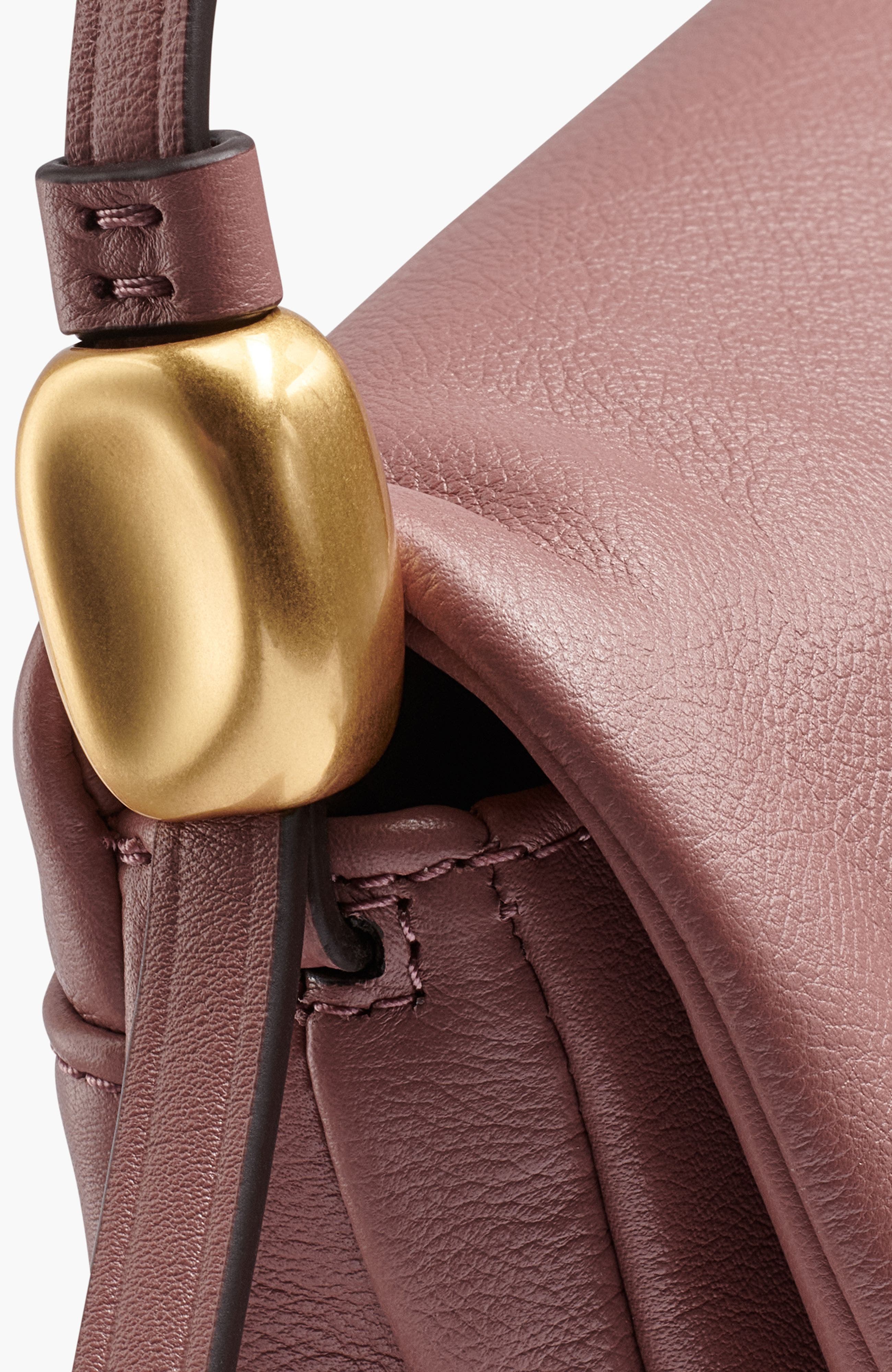 Velvet Flap Shoulder Bag, Alternate, color, Rose Taupe
