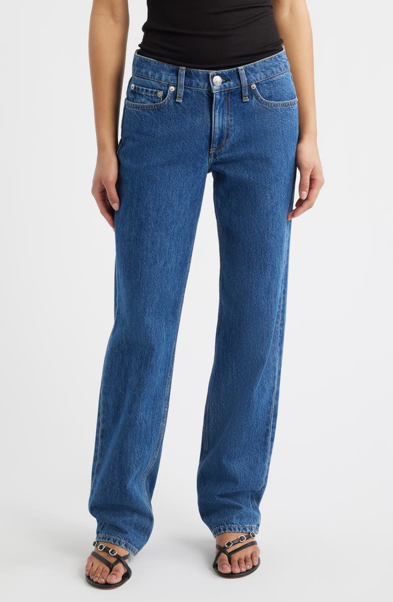 rag & bone Harlow Low Rise Straight Leg Jeans, Main, color, Park