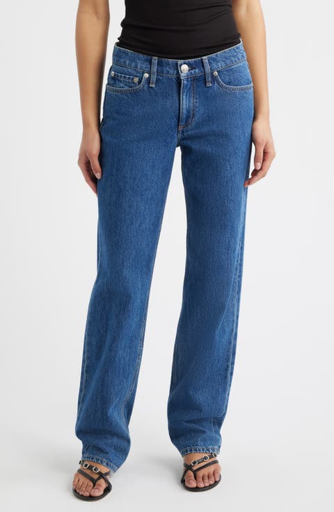 Harlow Low Rise Straight Leg Jeans (Park)