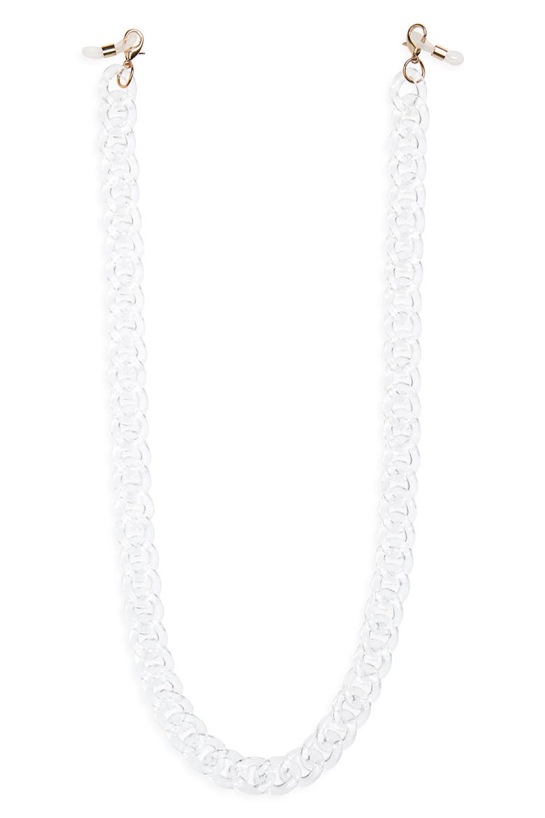 Chunky Glasses Chain, Main, color, CRYSTAL CLEAR
