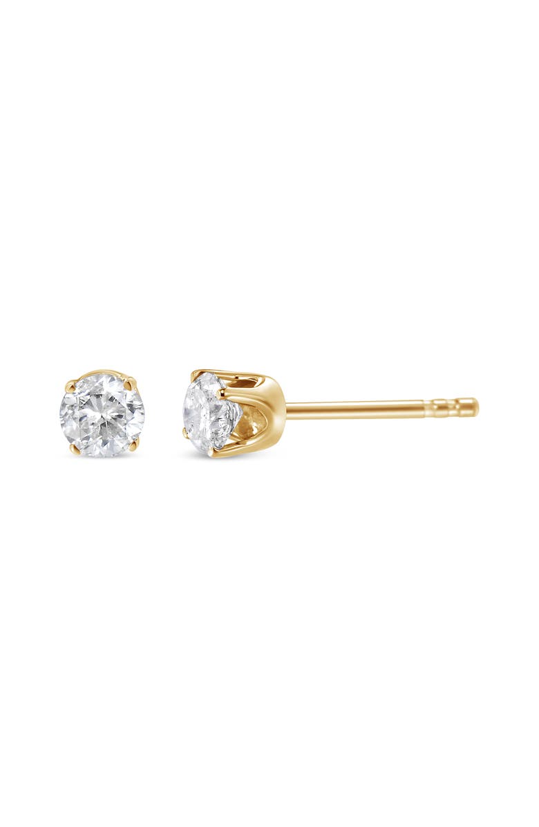 Haus of Brilliance 14K Yellow Gold 1/2 Cttw Round-Cut Diamond Solitaire Stud Earrings, Alternate, color, Yellow