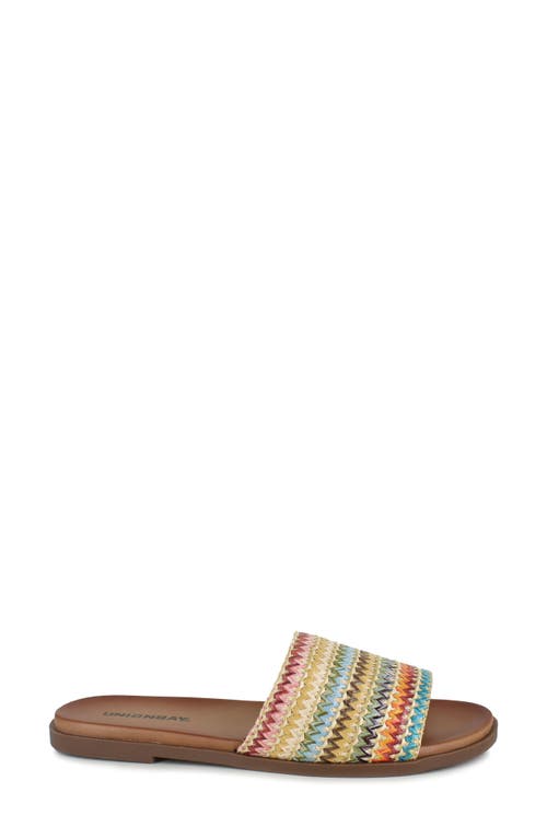 Unionbay Renee Slide Sandal In Natural Multi Raffia