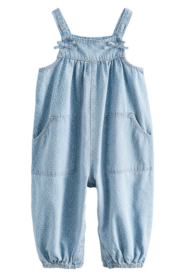 Kids' Ditsy Denim Jumpsuit, Main, color, BLUE
