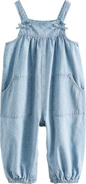 NEXT Kids' Ditsy Denim Jumpsuit