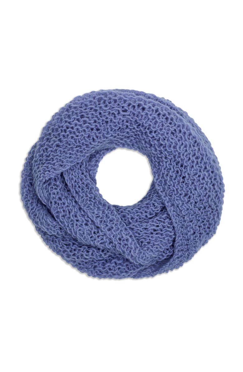 Feelgoodz Artisan Woven Karuna Infinity 100% Wool Scarf, Main, color, Thistle