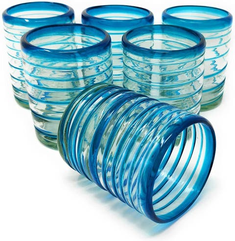Tumbler Glasses with Spiral  - Set of 6 Tumbler