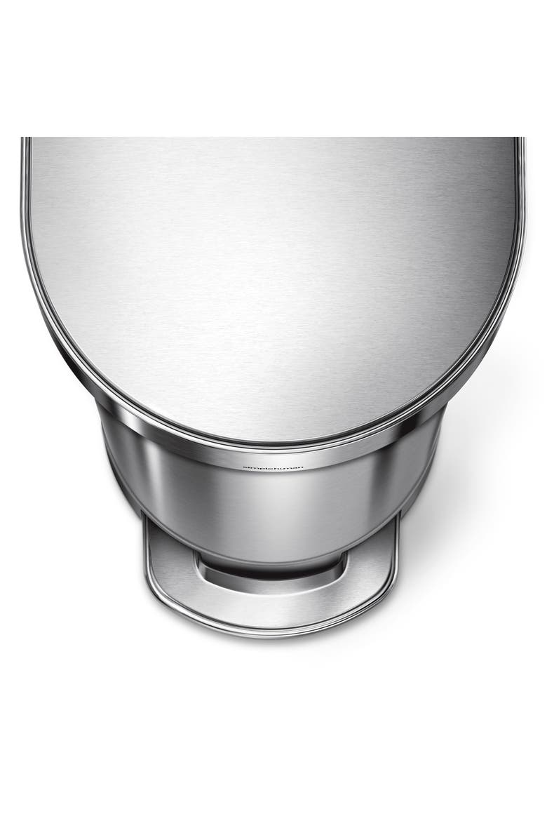 45L slim step can, Alternate, color, BRUSHED