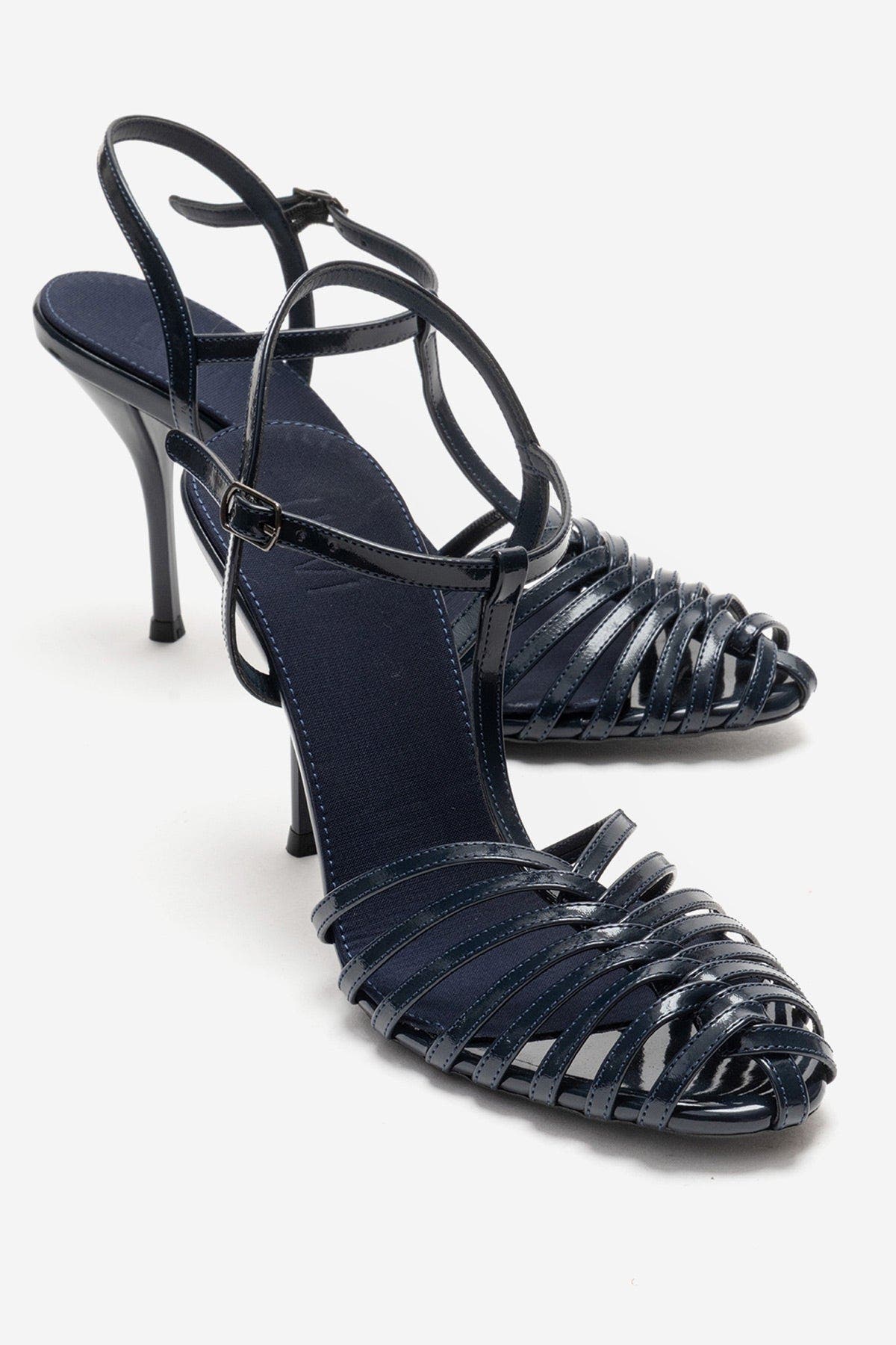 Pasion Stiletto Pump, Alternate, color, Navy Patent