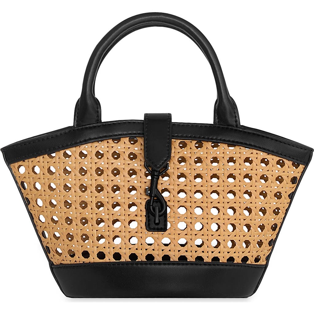 Rebecca Minkoff Micro Megan Rattan Fan Tote