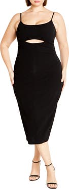 City Chic Baylee Keyhole Cutout Midi Dress