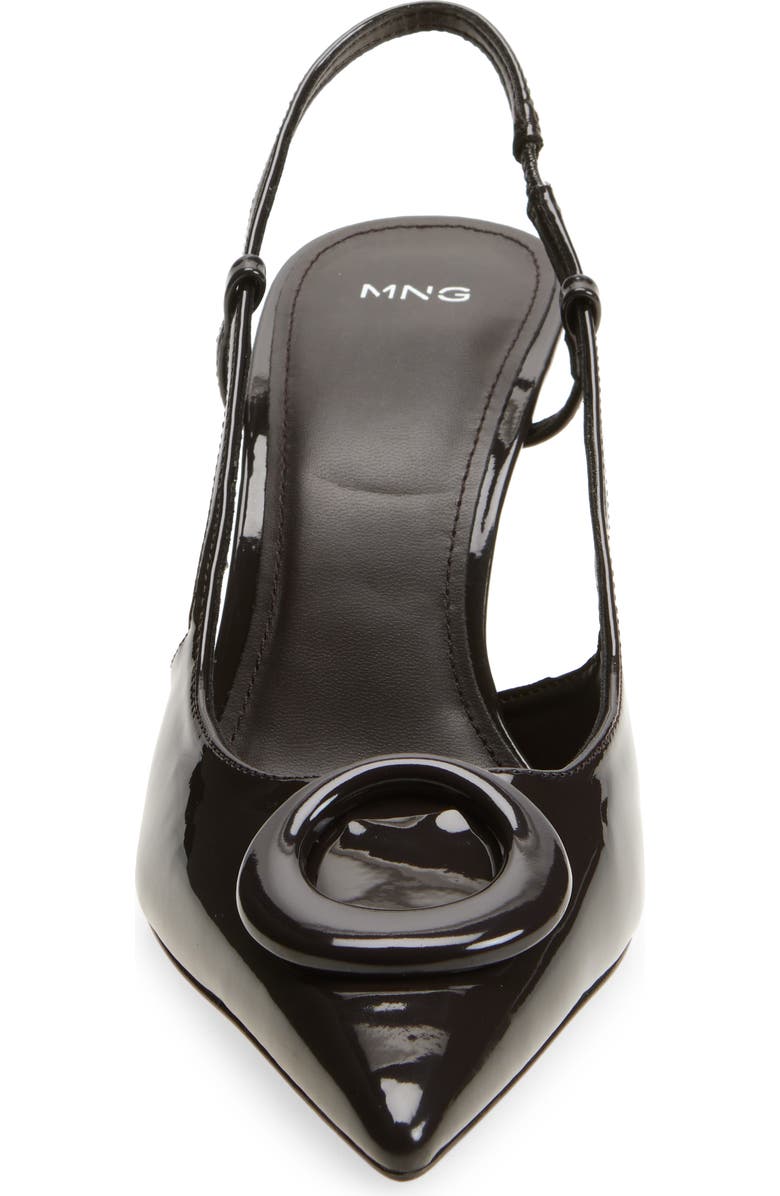 MANGO Slingback Pointed Toe Pump, Alternate, color, Chocolate