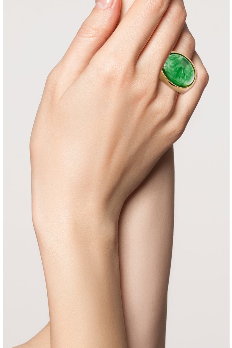 Resin Statement Ring, Alternate, color, GOLD