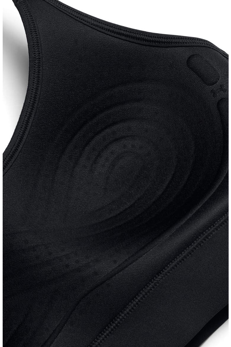 Continuum Twist Mid Support Sports Bra, Alternate, color, BLK