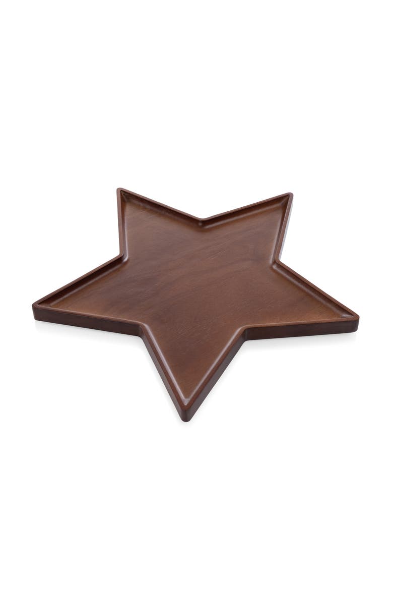 Star Serving Tray, Main, color, Stained Parawood
