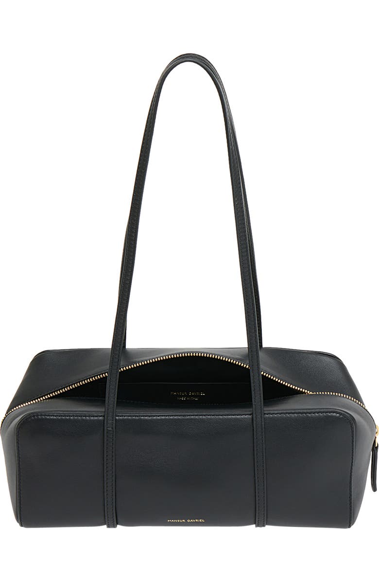 Mansur Gavriel Filo Leather Shoulder Bag, Alternate, color, Black