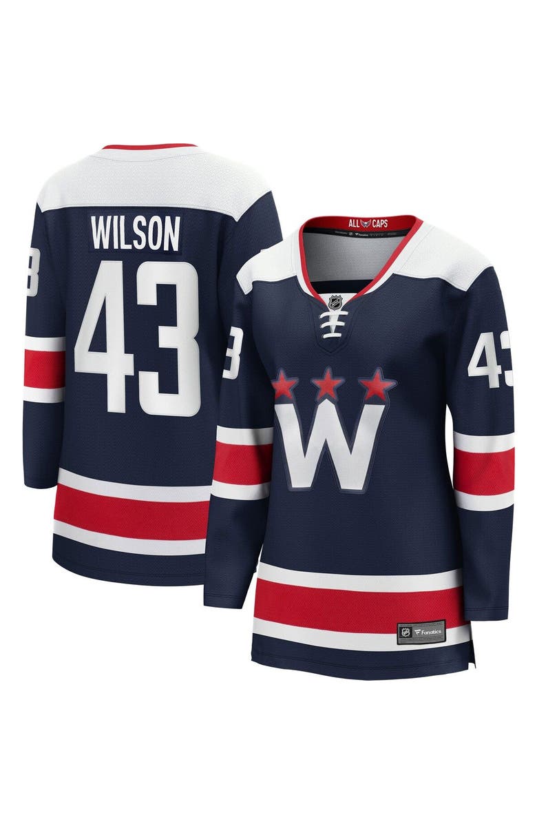 FANATICS Women's Fanatics Branded Tom Wilson Navy Washington Capitals Alternate Premier Breakaway Player Jersey, Main, color, 