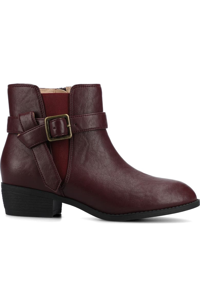 Journee Collection Devina Buckle Boot - Wide Width Available, Alternate, color, Oxblood