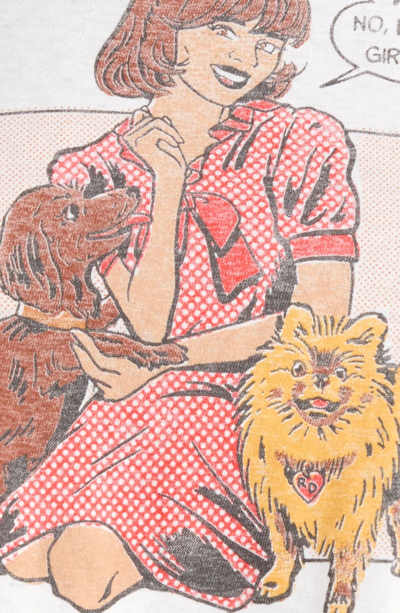 Re/Done 50s Puppies Print Boxy Cotton & Recycled Cotton T-Shirt, Alternate, color,