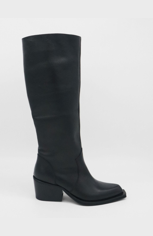 Stivali New York Runaway Knee High Leather Boots In Black