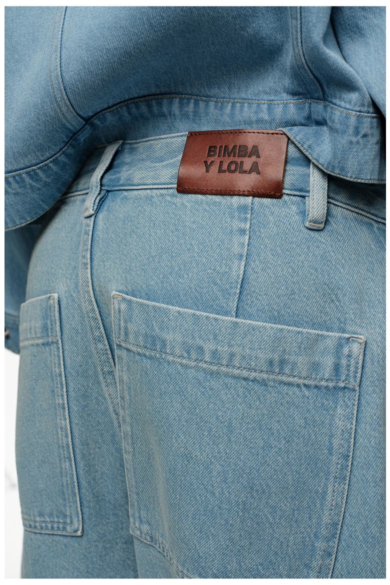 Fluid Straight-leg Denim With Pleats, Alternate, color, LIGHT DENIM BLUE
