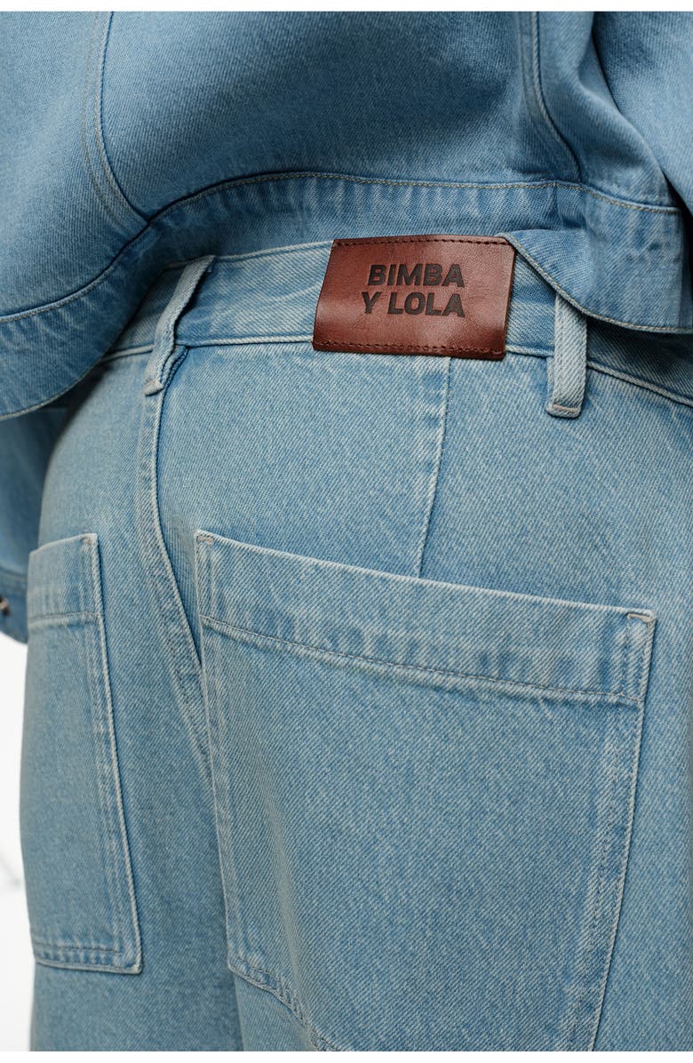 Bimba y Lola Fluid Straight-leg Denim With Pleats, Alternate, color, Light Denim Blue