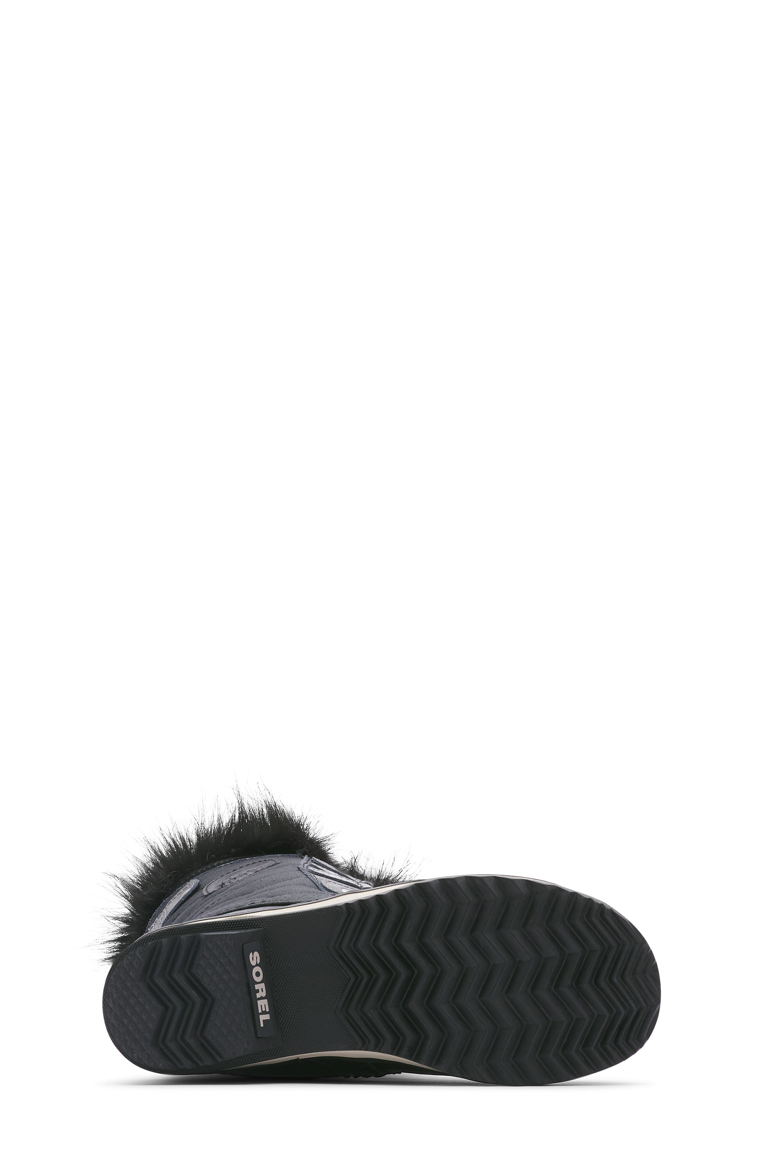 SOREL Kids' Tofino II Faux Fur Lined Waterproof Boot, Alternate, color, Black/ Quarry