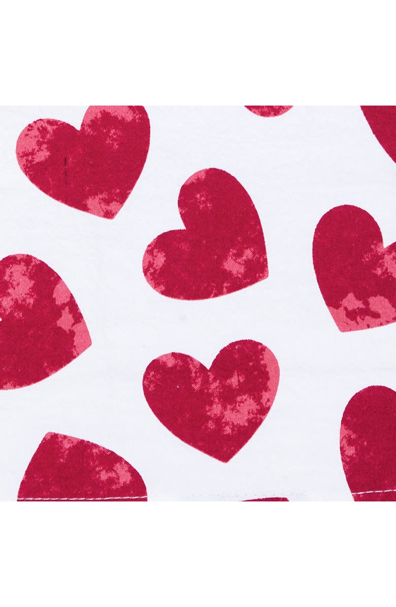 C&F Home Watercolor Heart St. Valentines Kitchen and Bathroom Graphic Print Hand Towel, Alternate, color, Red