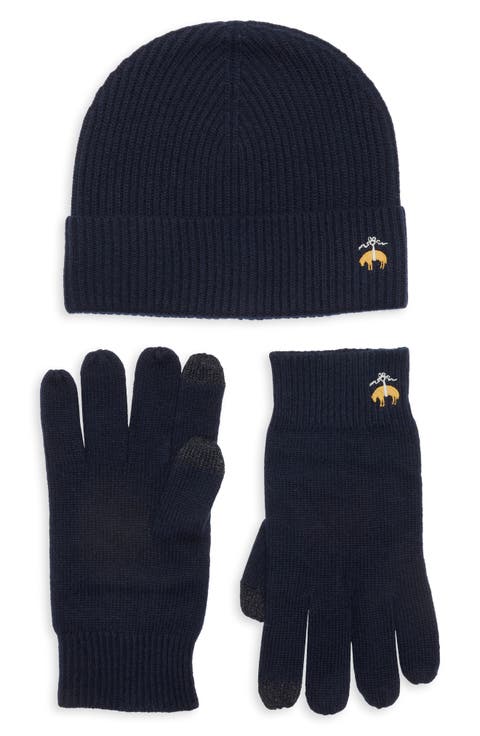 Wool Blend Beanie & Gloves Set