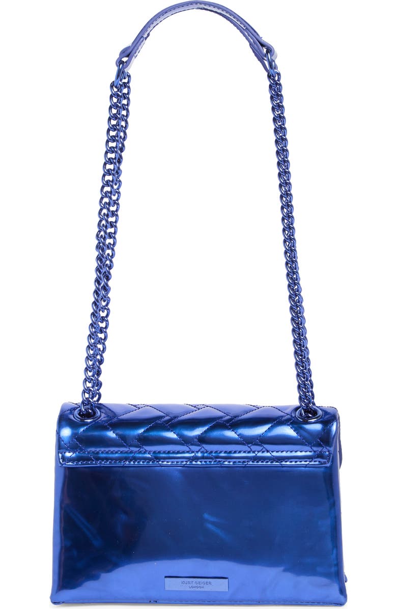 Kurt Geiger London Medium Kensington Metallic Convertible Shoulder Bag, Alternate, color, Blue
