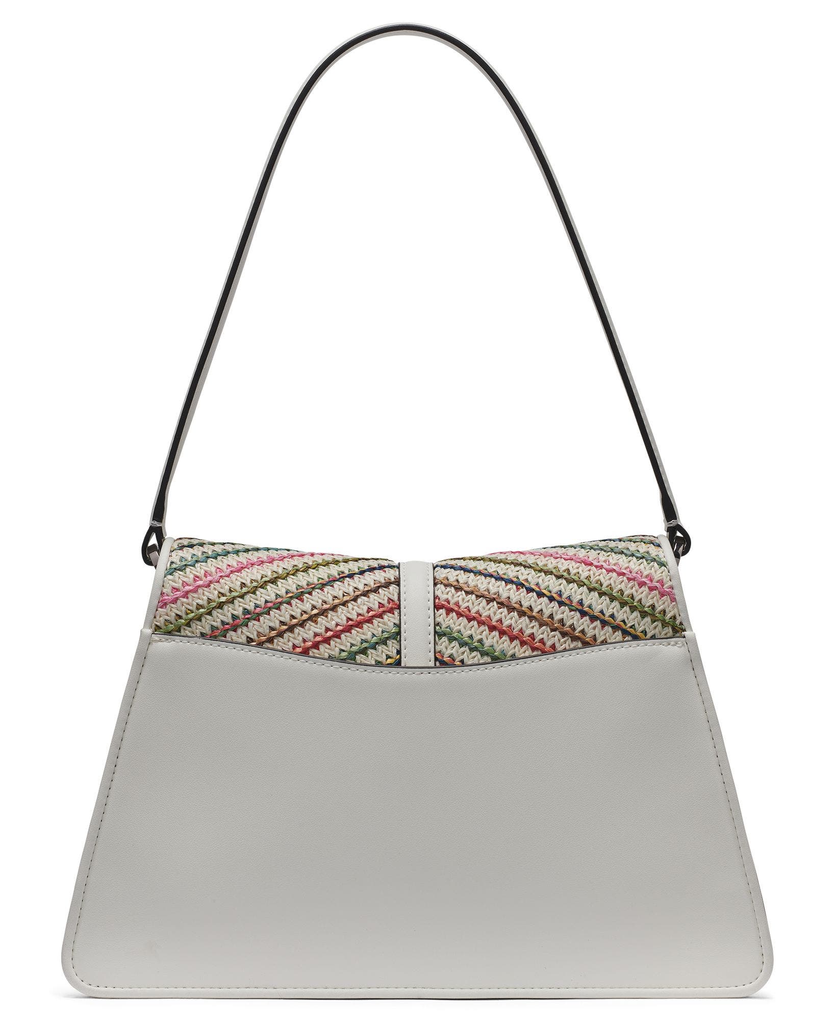 Mercerie Chevron Raffia Shoulder Bag, Alternate, color, Multi Combo