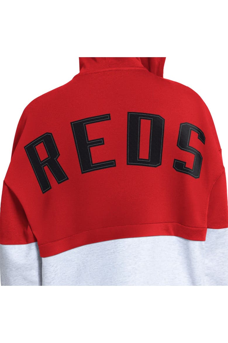 Women's Starter Red/Heather Gray Cincinnati Reds Wishbone Full-Zip Hoodie, Alternate, color, Red
