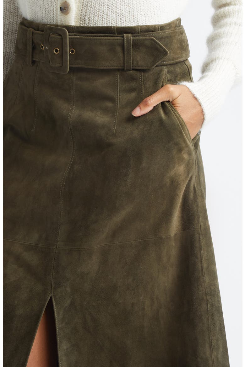 Alexie Suede Skirt, Alternate, color, CYPRESS
