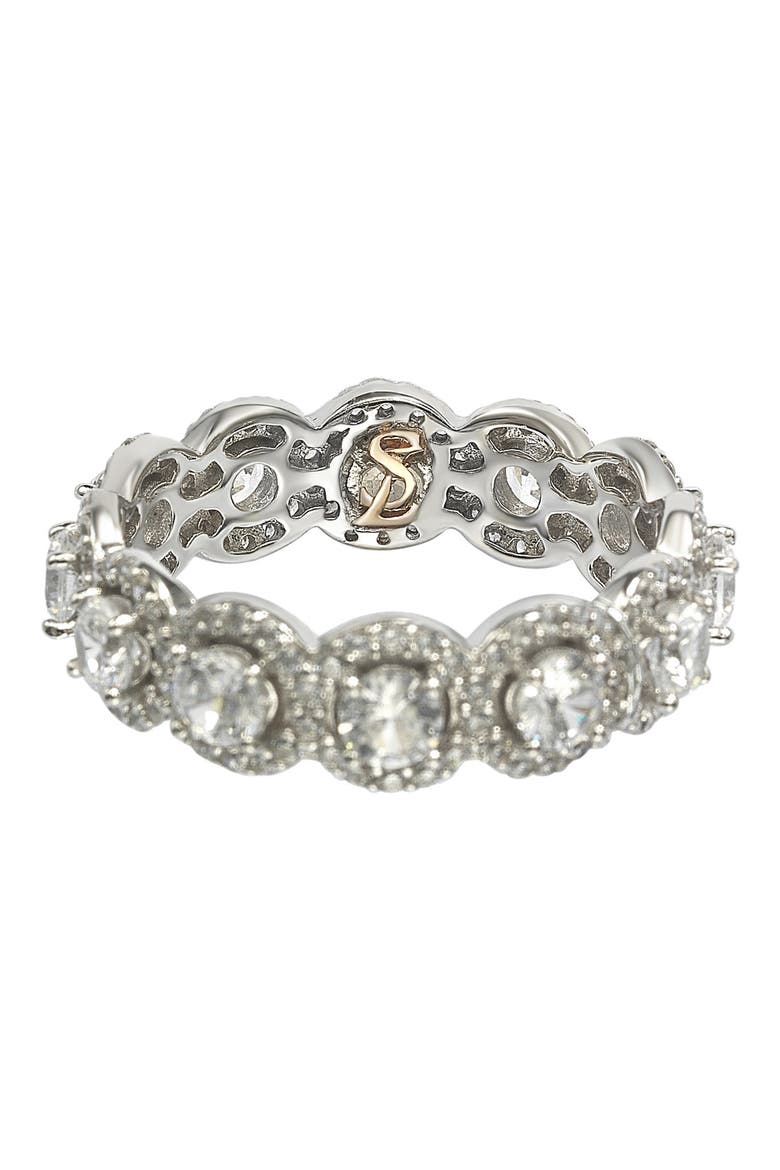 Sterling Silver CZ Bridal Band Ring, Alternate, color, WHITE