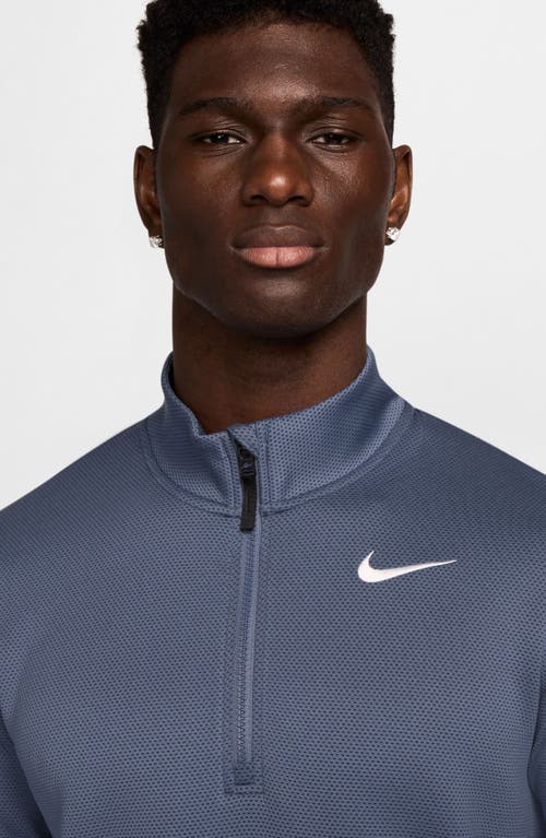 Nike Men's Victory Dri-fit 1/2-zip Golf Top In Diffused Blue/obsidian/white