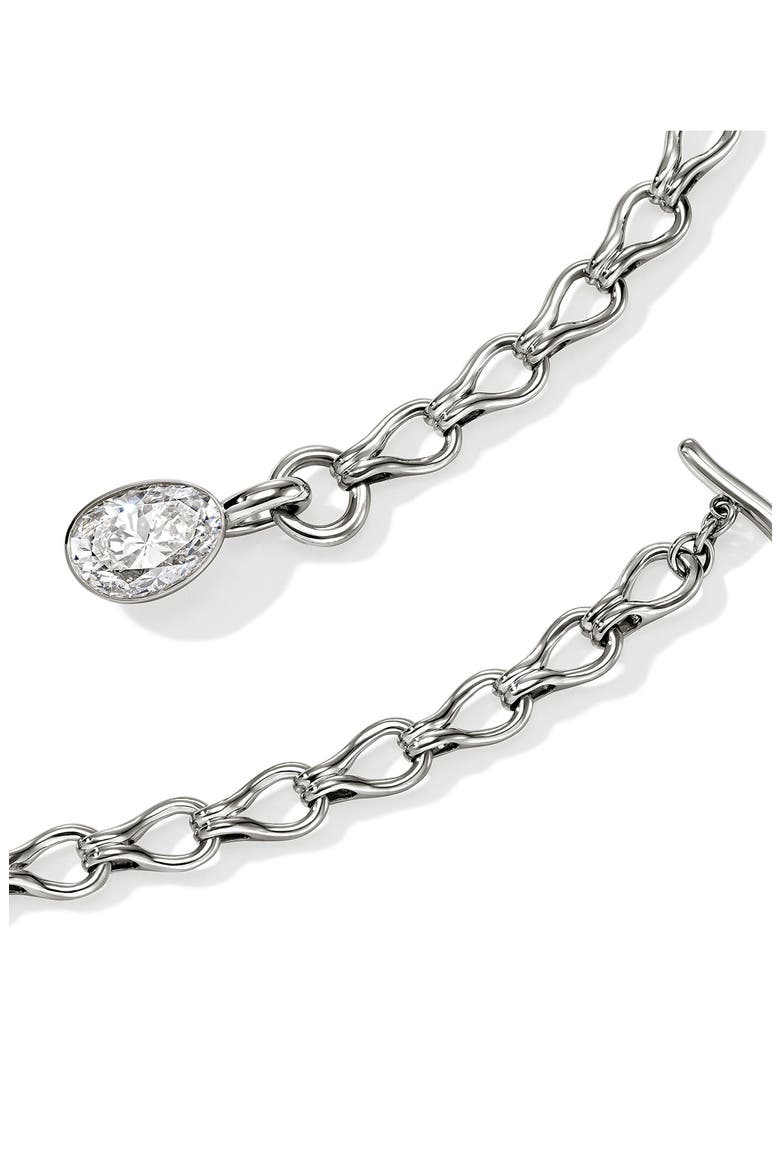JH Lovestruck™ Surf Link Necklace, Sterling Silver, Lab-Grown Diamond, 2.5TCW, Alternate, color, SILVER